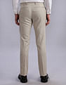 Tommy Hilfiger Regular-Fit Self-Design Mid Rise Trousers