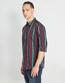 Flying Machine Spread Collar Vertical Stripe Shirt