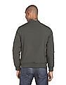 U.S. Polo Assn. Denim Co. Men Olive Mandarin Collar Solid Biker Jacket