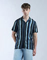 Flying Machine Regular Vertical Striped Digitopia Shirt