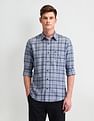 Arrow Sport Grid Tattersall Checks Cotton Shirt