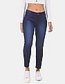 Flying Machine Women Mid Rise Veronica Skinny Fit Stone Wash Jeans