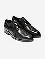 Cole Haan Men Black Perforated Dawson Grand 360 Wingtip Oxford Shoes