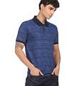 AD by Arvind Cotton Geometric Printed Polo Shirt