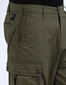 Flying Machine Relaxed Fit Solid Cargo Trousers
