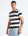 Flying Machine Horizontal Stripe Crew Neck T-Shirt