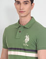 U.S. Polo Assn. Denim Co. Contrast Stripe Pique Polo Shirt