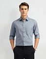 Arrow Slim Fit Geometric Pattern Shirt