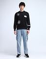 Flying Machine Relaxed Fit Printed Sweatshirt