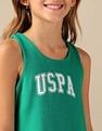 U.S. Polo Assn. Kids Girls Brand Printed A Line Dress