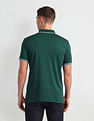 Arrow Sports Stripe Collar Solid Polo Shirt