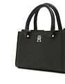 Tommy Hilfiger Logo Black Pu Handbag