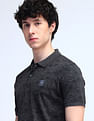 Flying Machine Floral Printed Cotton Polo Shirt