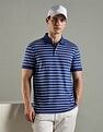 Tommy Hilfiger Striped Regular Fit Cotton Polo T-Shirt