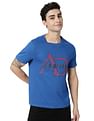 AD by Arvind Crew Neck Brand Print Cotton T-Shirt
