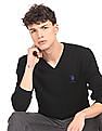 U.S. Polo Assn. V-Neck Solid Sweater