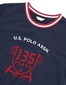 U.S. Polo Assn. Women Regular Fit Brand Printed T-Shirt