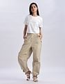 Calvin Klein Jeans Straight-Fit Solid Mid Rise Joggers