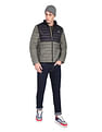 Flying Machine Colour Block Quilted Jacket