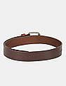 U.S. Polo Assn. Brown Textured Leather Belt