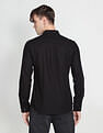 Flying Machine Spread Collar Solid Shirt