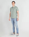 Arrow Geometric Print Cotton Polo Shirt