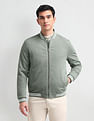 Arrow Sport Stand Neck Knitted Bomber Jacket