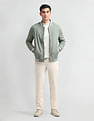 Arrow Sport Stand Neck Knitted Bomber Jacket