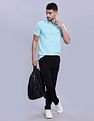 Tommy Hilfiger Mens Blue Solid Polo Shirt
