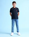 U.S. Polo Assn. Kids Boys Logo Collar Solid Polo Shirt