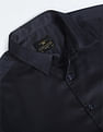 Flying Machine Solid Sateen Slim Shirt