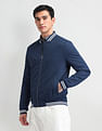 Arrow Sport Stand Neck Knitted Bomber Jacket