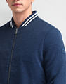 Arrow Sport Stand Neck Knitted Bomber Jacket