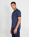 Flying Machine Tropical Print Cotton Polo Shirt
