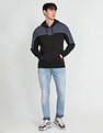 Flying Machine Hooded Panelled Sweatshirt