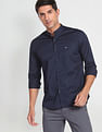 Arrow Sports Mandarin Collar Cotton Casual Shirt