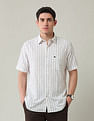 Arrow Sport Vertical Striped Dobby Shirt