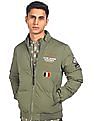 Flying Machine High Neck Solid Quilted Jacket