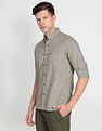 Arrow Sports Tennis Club Micro Check Casual Shirt