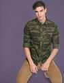 Flying Machine Camouflage Print Slim Fit Shirt