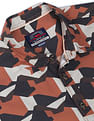 Flying Machine Abstract Print Cotton Shirt