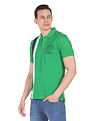 AD by Arvind Cotton Vertical Stripe Polo Shirt