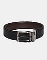 U.S. Polo Assn. Black And Brown Metallic Buckle Reversible Belt