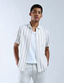 Flying Machine Regular Fit Vertical Striped Digitopia Shirt