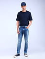 Flying Machine Slash Slim Tapered Stone Wash Jeans