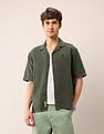 U.S. Polo Assn. Denim Co. Solid Relaxed Fit Cuban Shirt