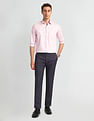 Arrow Cutaway Collar Geometric Print Shirt