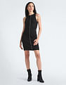 Calvin Klein Jeans Zip Up Elongated Rib Knit Dress