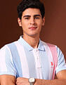 U.S. Polo Assn. Vertical Striped Working Holiday Polo Shirt
