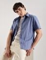 Calvin Klein Jeans Striped Regular-Fit Poplin Woven Shirt